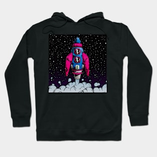 Rocket in space Hoodie